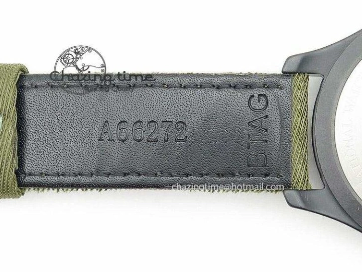 MIROTIME 0301 Big Pilot Top Gun Miramar PVD Plated Titanium on Green Nylon Strap A23J Refined 7398